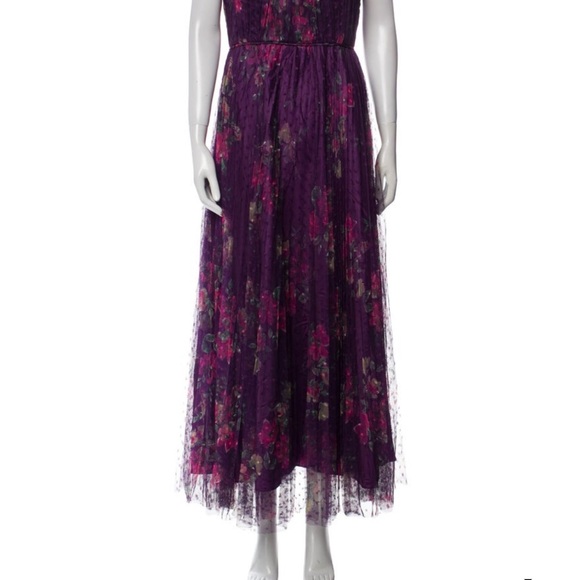 Mac Duggal Purple Floral Wedding Dress - Picture 1 of 8